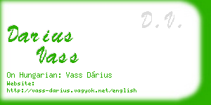 darius vass business card